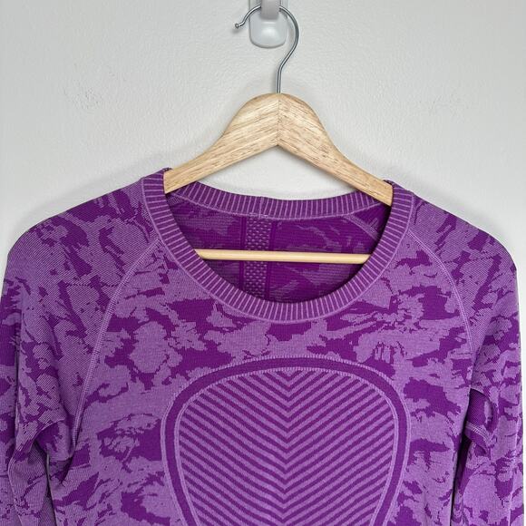 Lululemon Swiftly Tech Long Sleeve Crew | Heathered Purple | SZ 8 - Picture 7 of 12